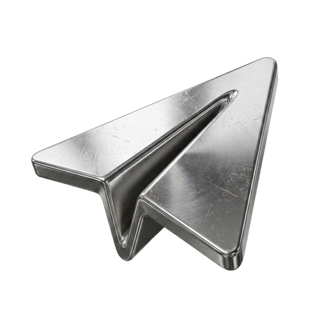 Chrome paper plane